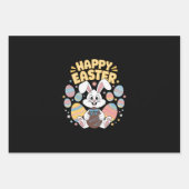 Happy Osterfest 2025 Eier Bunny Niedlich Rabbit Geschenkpapier Set (Vorderseite)