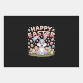 Happy Osterfest 2025 Eier Bunny Niedlich Rabbit Geschenkpapier Set (Vorderseite)