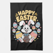 Happy Osterfest 2025 Eier Bunny Niedlich Rabbit Geschirrtuch (Vertikal)