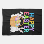Happy Osterfest 2025 Eier Bunny Niedlich Rabbit Geschirrtuch (Horizontal)