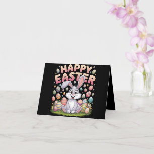 Happy Osterfest 2025 Eier Bunny Niedlich Rabbit Karte