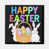 Happy Osterfest 2025 Eier Bunny Niedlich Rabbit Magnet (Vorne)