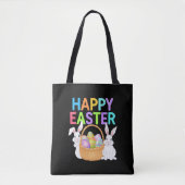 Happy Osterfest 2025 Eier Bunny Niedlich Rabbit Tasche (Vorderseite)