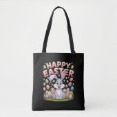 Happy Osterfest 2025 Eier Bunny Niedlich Rabbit Tasche (Vorderseite)