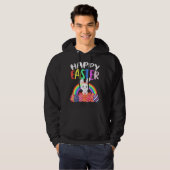 Happy Osterfest Bunny Colorful Eggs Kinder Hoodie (Vorne ganz)