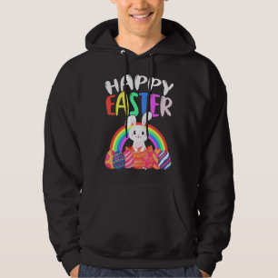 Happy Osterfest Bunny Colorful Eggs Kinder Hoodie