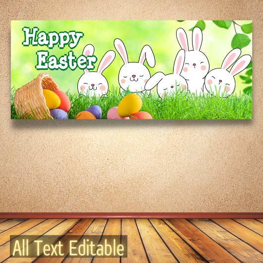 Happy Osterfest Bunny Ostereier Osterhase Banner
