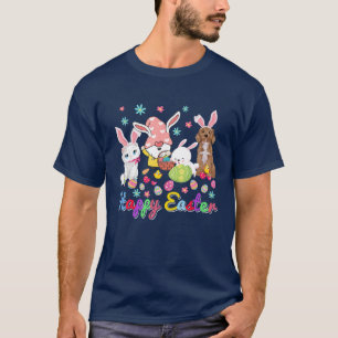 Happy Osterfest Niedlich Ostern Bunny Gnome Cat Co T-Shirt