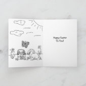 Happy Osterfest Personalisiertes Foto Ostern Bunny Karte (Innenseite)