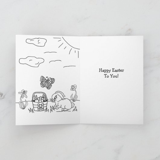 Happy Osterfest Personalisiertes Foto Ostern Bunny Karte (Innenseite)