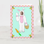 Happy Osterfest Personalisiertes Foto Ostern Bunny Karte (Vorderseite)
