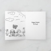 Happy Osterfest Personalisiertes Foto Ostern Bunny Karte (Innenseite)