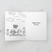 Happy Osterfest Personalisiertes Foto Ostern Bunny Karte (Innenseite)