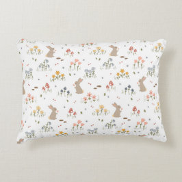 Happy Osterfest Sonnige Wildblumen Niedlich Kinder Dekokissen