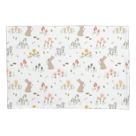 Happy Osterfest Sonnige Wildblumen Niedlich Kinder Kissenbezug