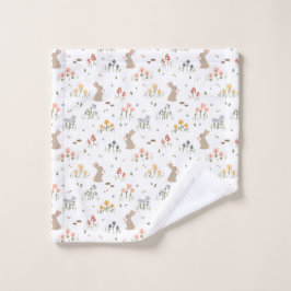 Happy Osterfest Sonnige Wildblumen Niedlich Kinder Waschlappen