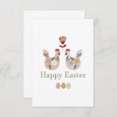 Happy Osterfest Vorlagen mit Eiern, Blume, Huhn (Vorne/Hinten)