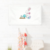 Happy Ostergartenkaninchen feiern Eas Banner (Insitu)