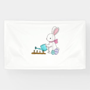 Happy Ostergartenkaninchen feiern Eas Banner