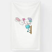 Happy Ostergartenkaninchen feiern Eas Banner (Vertikal)