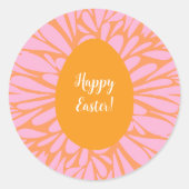 Happy Ostergebirge Osterbrot Runder Aufkleber (Vorderseite)