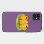 Happy Ostergelbe Küken auf grünem Gras Case-Mate iPhone Hülle (Rückseite (Horizontal))