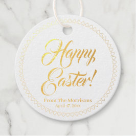 Happy Osterherzen maßgeschneiderte Skript elegante Geschenkanhänger