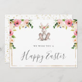 Happy Osterkarten mit blühender Sonne Einladung (Vorne/Hinten)