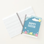 Happy Osterküken und Ei in der Natur Notizblock (Innenseite)