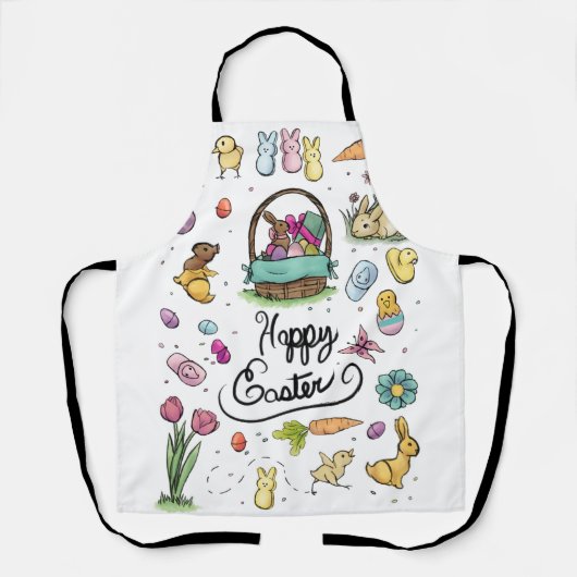 Happy Osterkunst Schürze (Vorderseite)