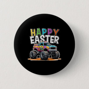 Happy Ostermonster Truck Ostereier Jäger Button