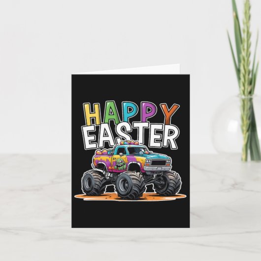 Happy Ostermonster Truck Ostereier Jäger Karte (Vorderseite)