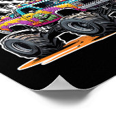 Happy Ostermonster Truck Ostereier Jäger Poster (Ecke)