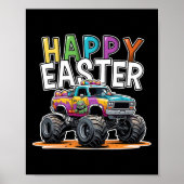 Happy Ostermonster Truck Ostereier Jäger Poster (Vorne)