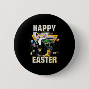 Happy Ostermonster Truck Ostereier Kleinkind Kind  Button