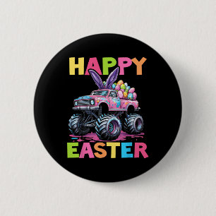 Happy Ostermonster Truck Ostereier Kleinkind Kind  Button