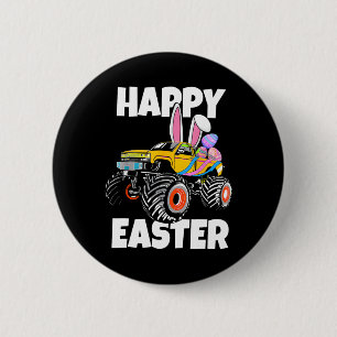 Happy Ostermonster Truck Ostereier Kleinkind Kind  Button