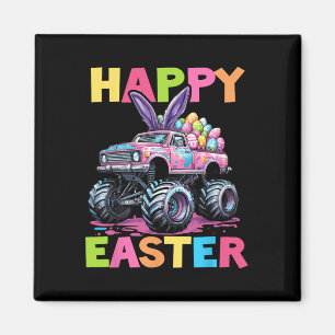 Happy Ostermonster Truck Ostereier Kleinkind Kind Magnet