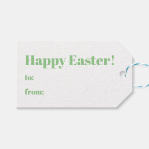 Happy Ostersage zu moderner Typografie niedlich Geschenkanhänger