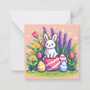Happy Ostersonne 8 Bit Pixelart Mitteilungskarte