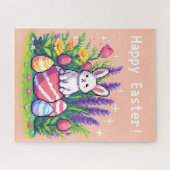 Happy Ostersonne 8 Bit Pixelart Puzzle (Horizontal)