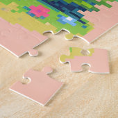 Happy Ostersonne 8 Bit Pixelart Puzzle (Seite)