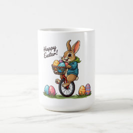 Happy Ostersonne auf einem Einrad mit Korb von Eg Kaffeetasse