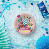 Happy Ostersonne, Eierdesign Pappteller (Party)