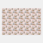 Happy Ostersonne in einem Korbweidenpapier Geschenkpapier Set (Vorderseite)