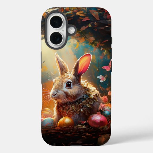 Happy Ostersonne mit Ostereiern Case-Mate iPhone Hülle (Rückseite)