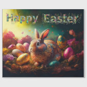 Happy Ostersonne mit Ostereiern Geschenkpapier (Flach)