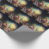 Happy Ostersonne mit Ostereiern Geschenkpapier (Ecke)