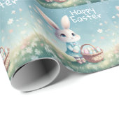 Happy Ostersonne mit Ostereiern Geschenkpapier (Rolleneckpunkt)