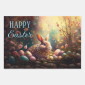 Happy Ostersonne mit Ostereiern Geschenkpapier Set (Vorderseite 2)